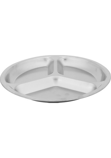 4x Paslanmaz Çelik 3 Bölüm Yuvarlak Bölünmüş Tabak Snack Yemek Tabağı Çapı 24 cm (Yurt Dışından) modelleri