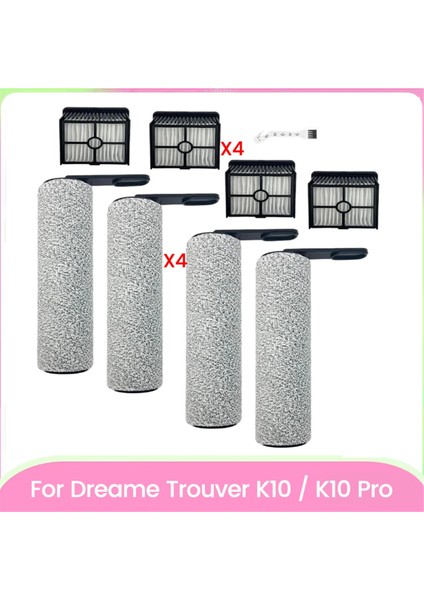 Trouver K10 / Pro Kablosuz Kuru Islak Elektrikli Süpürge Parçaları Için 9 Parça Fırça Rulosu ve Filtre Seti (Yurt Dışından)