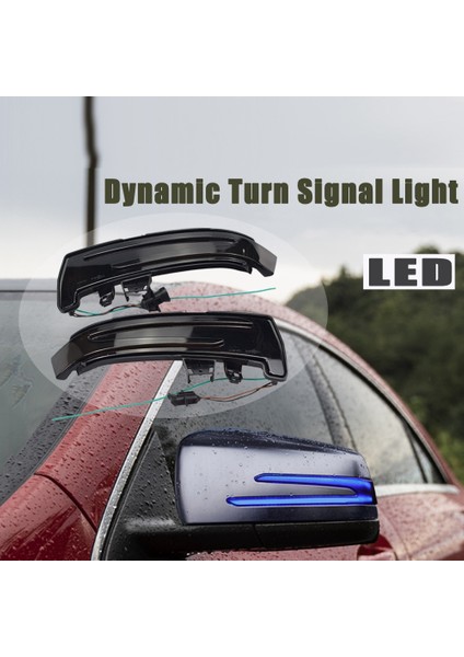 Mavi ve Amber Dinamik LED Dönüş Sinyali Işık Dikizleme Ayna Işık Gösterge Karlanıcı Mercedes-Benz W221 W212 W204 W246 (Yurt Dışından) indirimleri