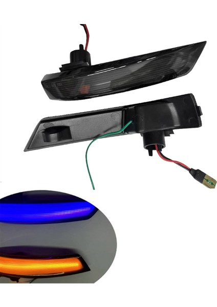 1paır Geri Dönüşün Sinyali Sarı ve Ford Focus Için Sarı ve Mavi Işık Iı 08-11 Mondeo Iv 2010 Yan Ayna Gösterge Lambası (Yurt Dışından) indirimleri