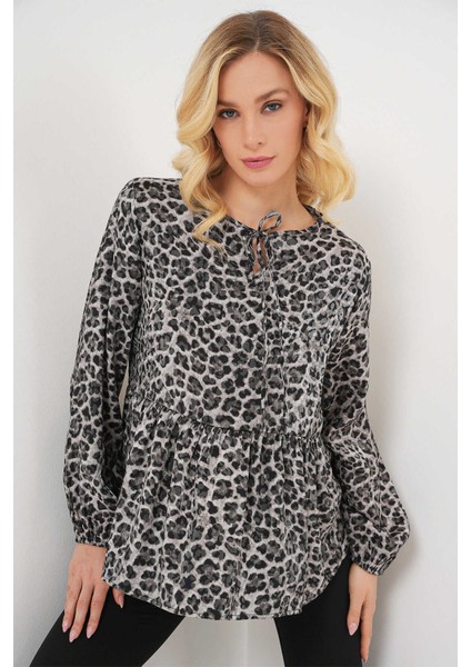 Kadın Gömlek 970 Siyah Leopar modelleri
