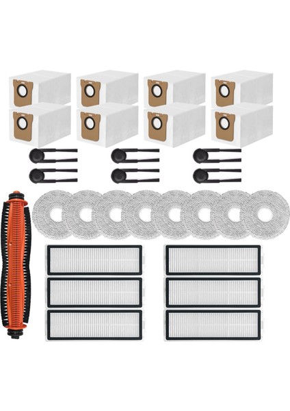 M40S OV31CN Elektrikli Süpürge Yedek Aksesuarları Ana Fırça Yan Filtre Paspas Bezi Toz Torbası (Yurt Dışından)