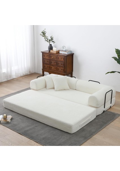 Yataklı Çekyat,katlanabilir Yataklı Kanepe,oturma Odası,l Şeklinde Kolçaklı Kanepe 90X200 cm