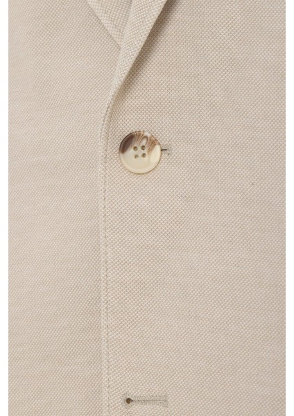 Regular Kalıp 6 Drop Desenli Erkek Ceket CT2004800277 Bej fırsatları