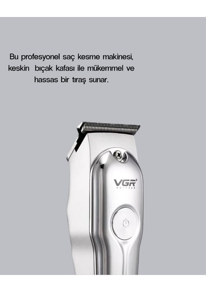 Buğz Profesyonel Gümüş Şarjlı Tıraş Makinesi – 3 Başlık, 120 Dakika Kullanım Süresi, Kompakt ve Hafif Tasarım fırsatları