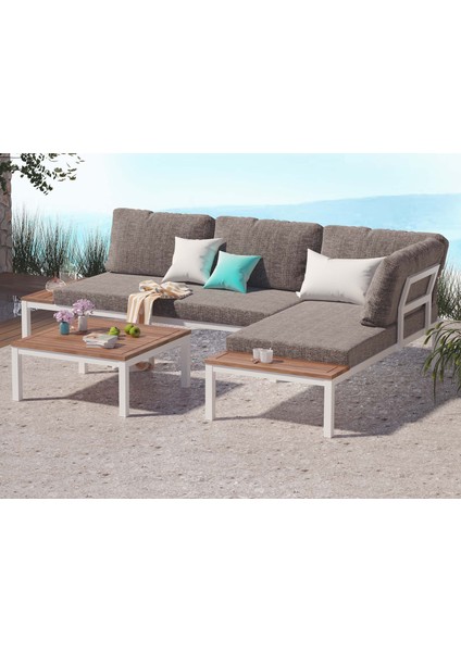 Minosa Bahçe Oturma Takımı Beyaz