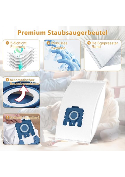 Gn Classic C1 Complete C2 C3, S2 S4 S5 S6 S8 Için 10 Adet Elektrikli Süpürge Torbası Filtresi (Yurt Dışından) modelleri