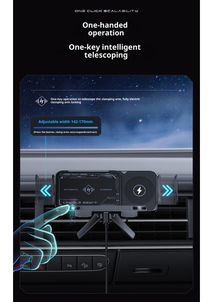 Katlanır Ekran Cep Telefonu Araç Montajı Dönen Navigasyon Manyetik Kablosuz Şarj Standı (Yurt Dışından) modelleri