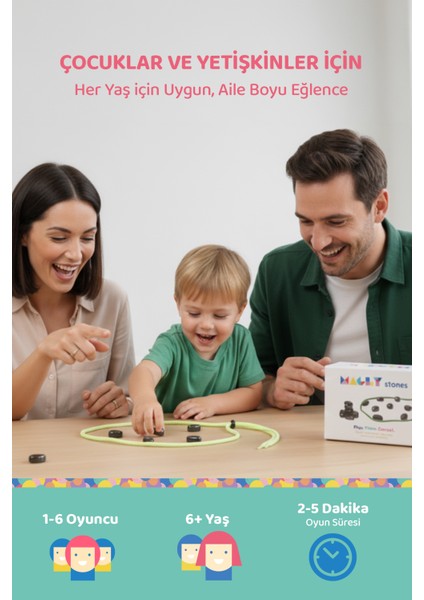 Stones Manyetik Taş Oyunu – Çocuklar ve Yetişkinler Için 24 Parça Manyetik Satranç Seti fiyatları