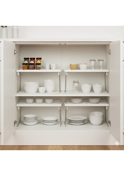 2 Adet Katlı Tezgah Üstü-Dolap Içi Mutfak Rafı ve Düzenleyici Organizer2 fırsatları