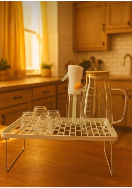 2 Adet Katlı Tezgah Üstü-Dolap Içi Mutfak Rafı ve Düzenleyici Organizer2