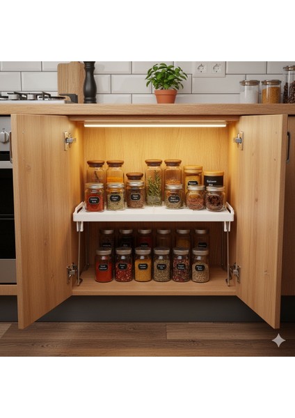 2 Adet Katlı Tezgah Üstü-Dolap Içi Mutfak Rafı ve Düzenleyici Organizer2