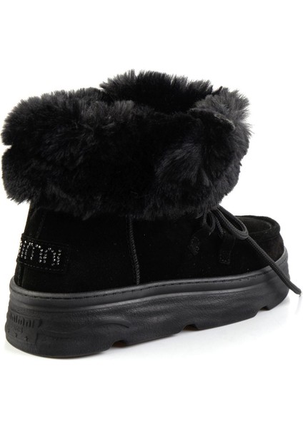 Siyah Hakiki Deri Kadın Bot & Bootie K02748100802 modelleri