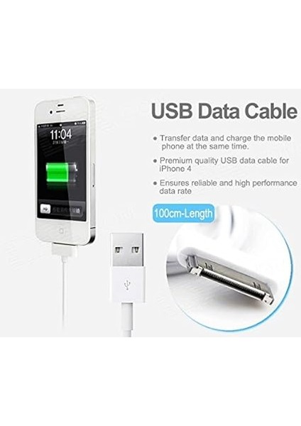 Iphone 4 Data&şarj Kablosu INV500, Beyaz modelleri
