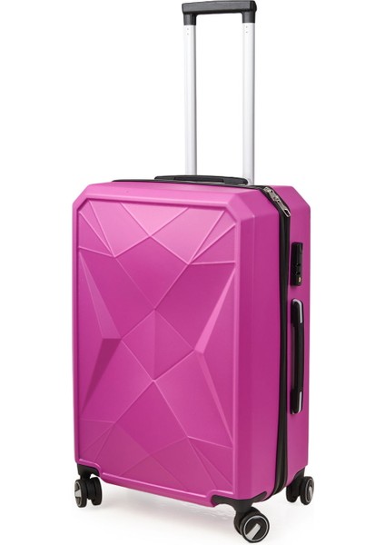 Travel Star Orta Boy Abs Valiz - Pembe - 66X45X26 cm modelleri