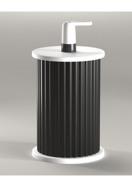 Modena Damacana Kılıfı Mat Siyah Beyaz - Dekoratif Lüks Damacana Gizleme Saklama Kılıfı