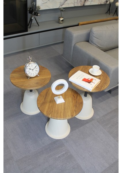 Milano Zigon Sehpa Ceviz Mdf - Zigon Sehpa 3'lü fiyatları