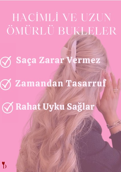 Cırt Cırtlı Bigudi Seti + Saten Saç Bonesi | Hacimli Saç Şekillendirme | Masaj Aleti Hediyeli! fiyatları