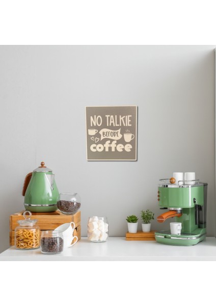 No Talkie Before Coffee” Duvar Süsü – Sert Plastik 18X20 cm fiyatları