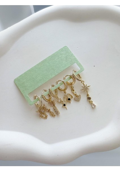 Çelik 6lı Set Küpe