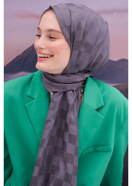 Dama Jakar Italyan Ipekli Şal Gri modelleri