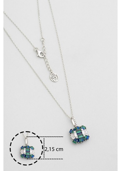 Yakamoz Işığı 18 Ayar Beyaz Altın Kaplama 45 cm Gümüş Kolye modelleri