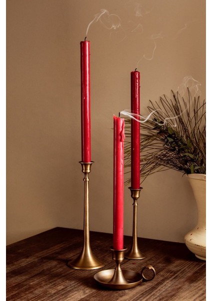 Şamdan Mum 3’lü Set