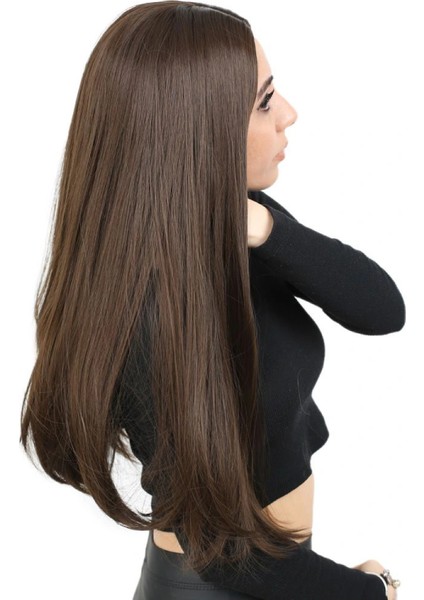 Fiber Sentetik Uzun Düz Peruk - Açık Kahve fiyatları