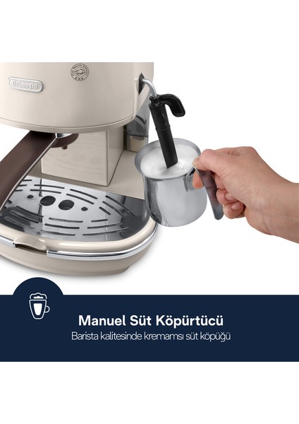 Icona Vintage Manuel / Barista Tipi Espresso Makinesi ECOV 311.BG modelleri