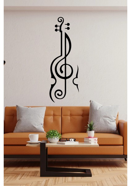 Sol Anahtarı ve Gitar Müzik Duvar Dekor Sticker 35 x 120 cm fiyatları