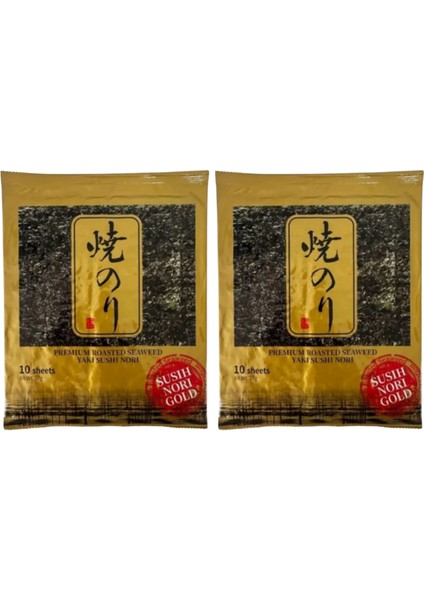 Sushi Yosunu Yaki Sushi Nori Gold Premium 10 Yaprak 2'li
