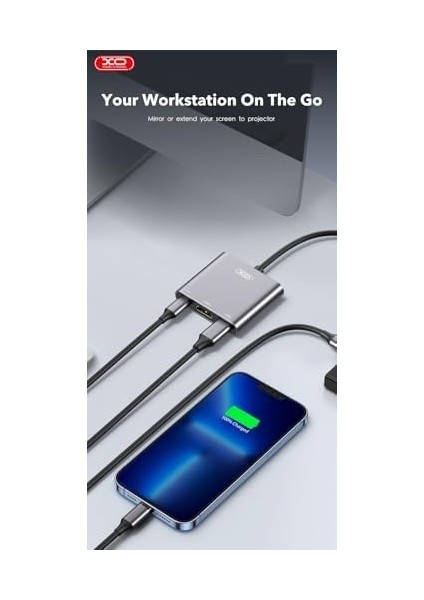 Xo Is Beauty Usb-C Istasyonu, HUB011, 4K 30Hz Hdmı, USB 3.0, 100W Pd Şarj Desteği, Kompakt Tasarım, 5 Gbps Veri Aktarma, Siyah fiyatları