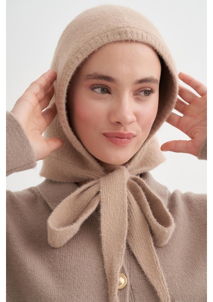 Knit Balaclava Bere Başlık Vizon