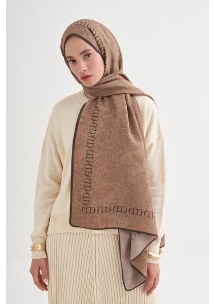 Elenora Monogram Floş Şal Vizon fiyatları