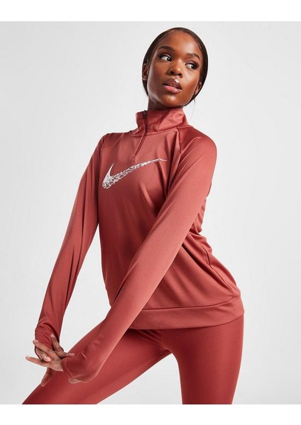 Running Swoosh 1/4 Zip Women's Long Sleeve T-Shirt Kadın Uzun Kollu Spor Üst fiyatları