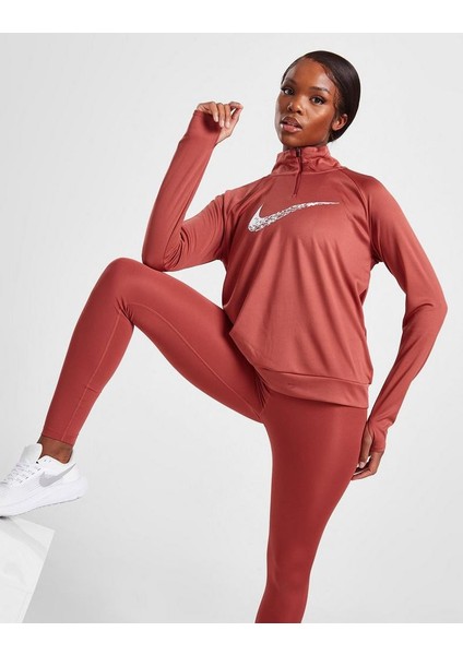 Running Swoosh 1/4 Zip Women's Long Sleeve T-Shirt Kadın Uzun Kollu Spor Üst modelleri