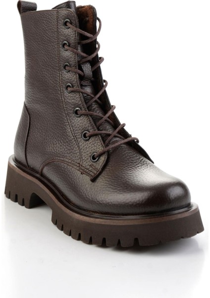 Kahve Hakiki Deri Kadın Bot & Bootie K02666420003 fiyatları