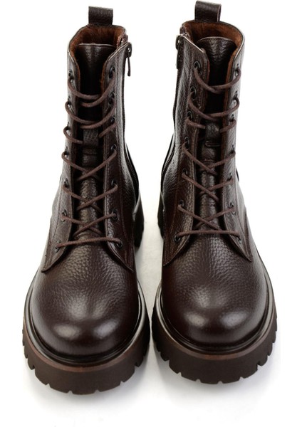 Kahve Hakiki Deri Kadın Bot & Bootie K02666420003 fırsatları