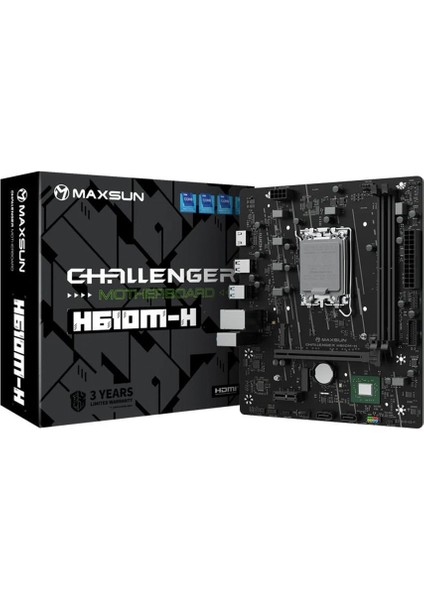 Challenger H610M-H LGA1700 Ddr4 3200MHZ M.2 HDMI Matx Intel Anakart