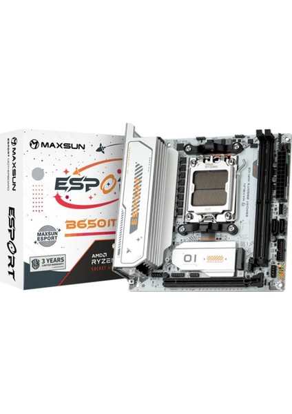 Esport B650ITX Wıfı Ice Am5 Ddr5 8000MHZ M.2 HDMI Itx Amd Anakart Beyaz