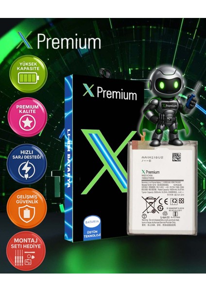 Xpremium Samsung A5 Uyumlu Batarya Pil Süper Yüksek Kalite 2300 Mah EB-BA500ABE