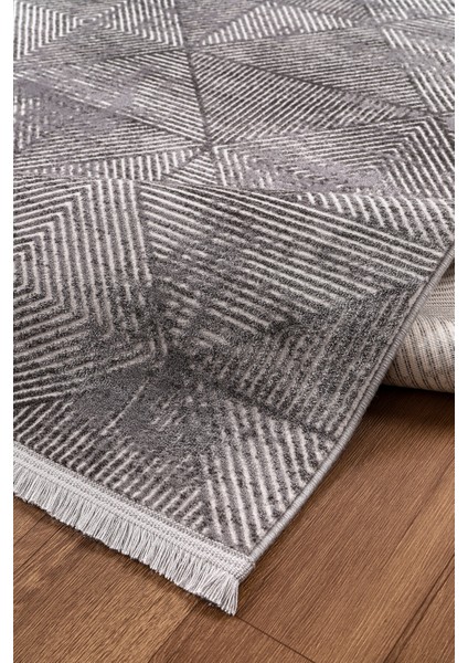 Antrasit Akrilik Dokuma Uzun Ömürlü Halı Antrasit Yolluk Koyu Renk Halı