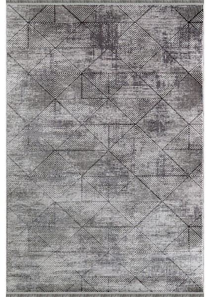 Antrasit Akrilik Dokuma Uzun Ömürlü Halı Antrasit Yolluk Koyu Renk Halı