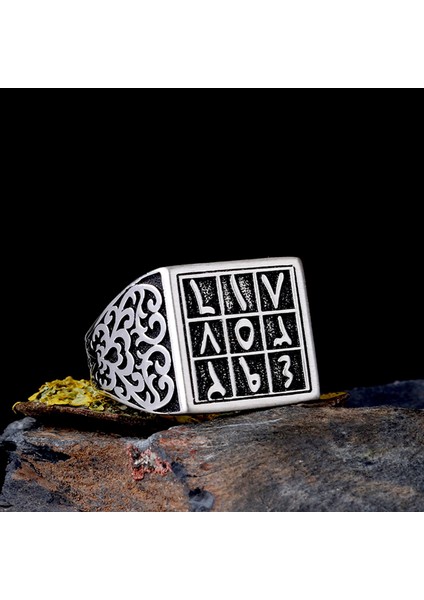 925 Ayar Gümüş Ebced Hesabı Model Erkek Yüzük modelleri
