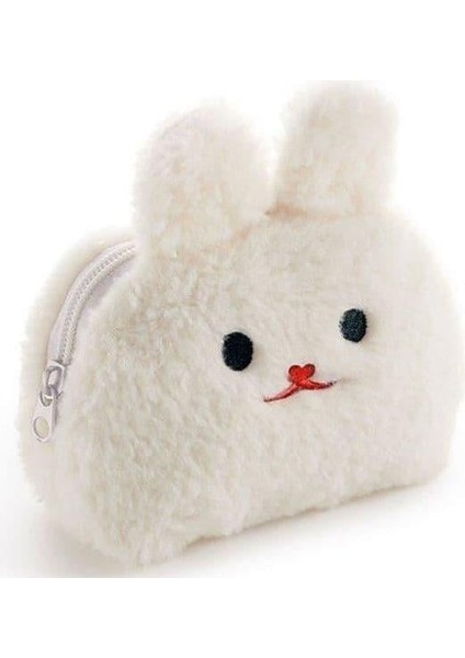Peluş Bozuk Para Cüzdanı Beyaz B2F