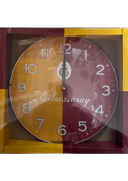 Duvar Saati Sarı Kırmızı