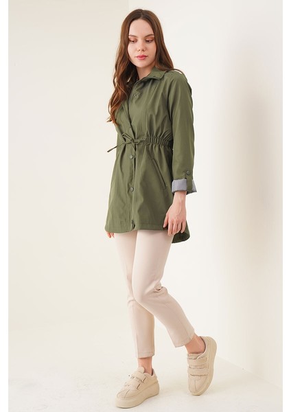 Kadın Pardesü&trençkot 5669 Haki fırsatları