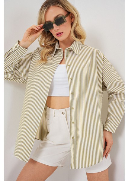 Kadın Gömlek 20332 Yeşil fiyatları