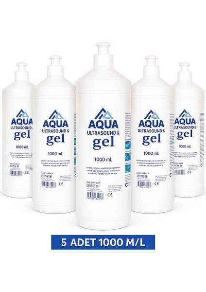 Ultrason Jeli 5 Adet – Ekg, Eeg, Fizik Tedavi Için Su Bazlı Medikal Jel