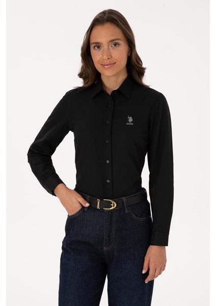 WOX025K U.s Polo Assn. Kadın Uzun Kol Gömlek 2230195 Siyah fiyatları